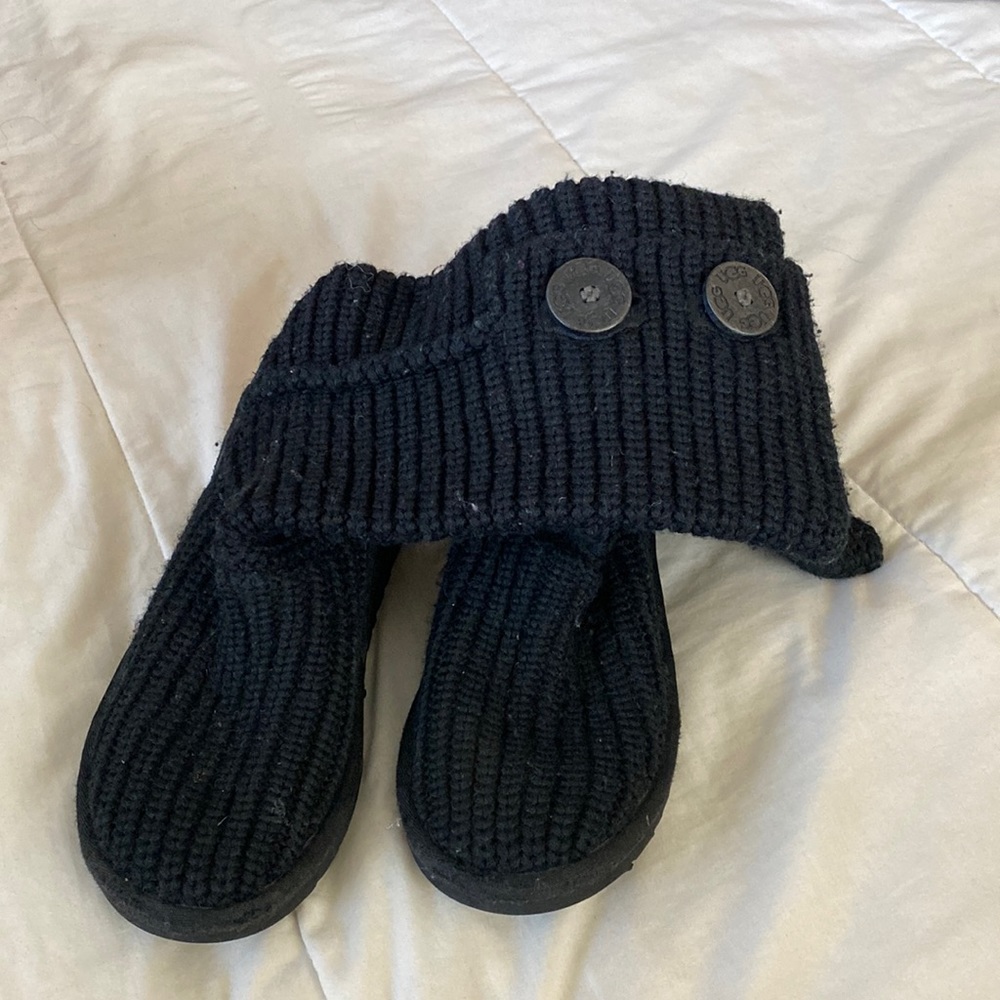 UGG black knit boots
